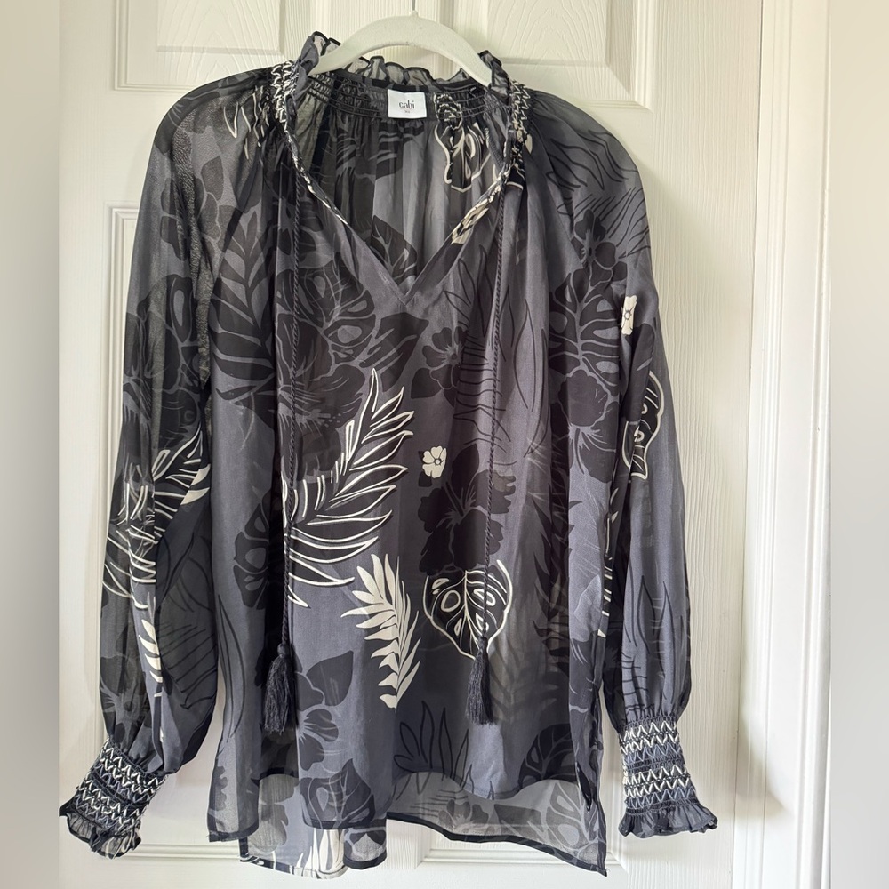 Cabi sheer black top never worn
